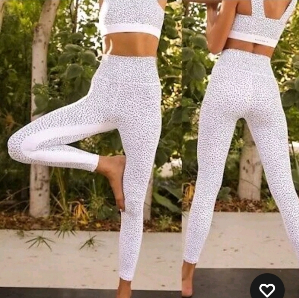 Allfenix X Anthropologie Abstract Polka Dot Athletic Leggings Size Medium